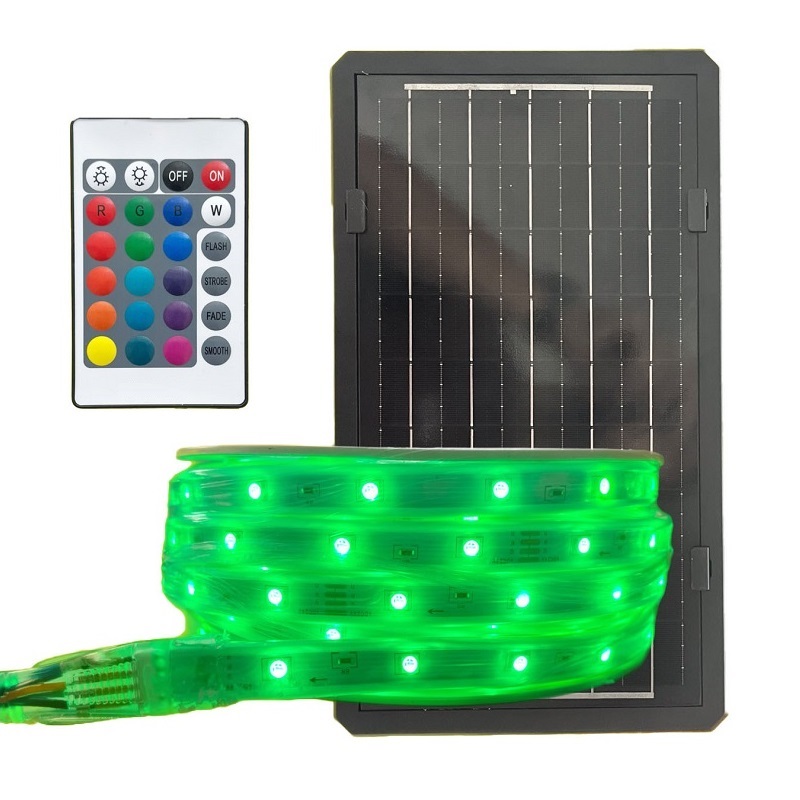 ریسه ی شلنگی 30 متری خورشیدی RGB افکت دار با گارانتی